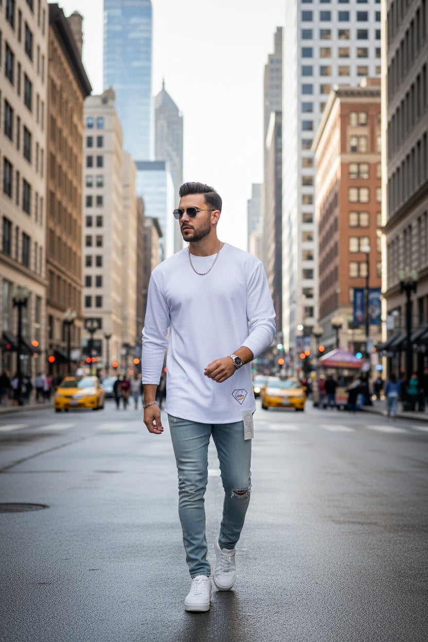 Collection Urbaine: Manches Longues-Blanc
