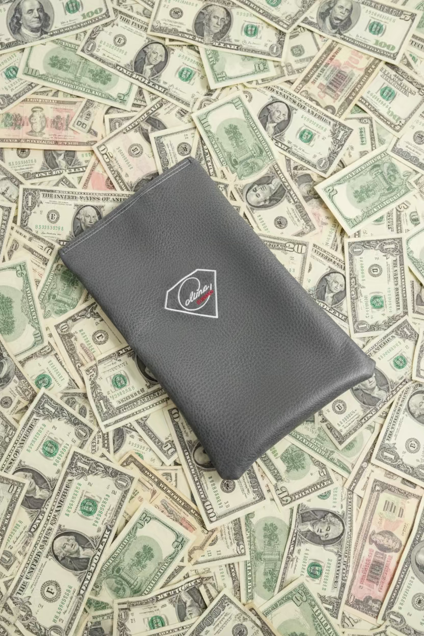 Pochette de dépôt grise/Sac à monnaie (Copie)