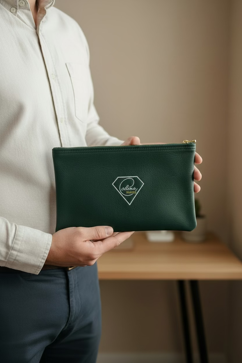 Sac de dépôt vert/Sac d'argent